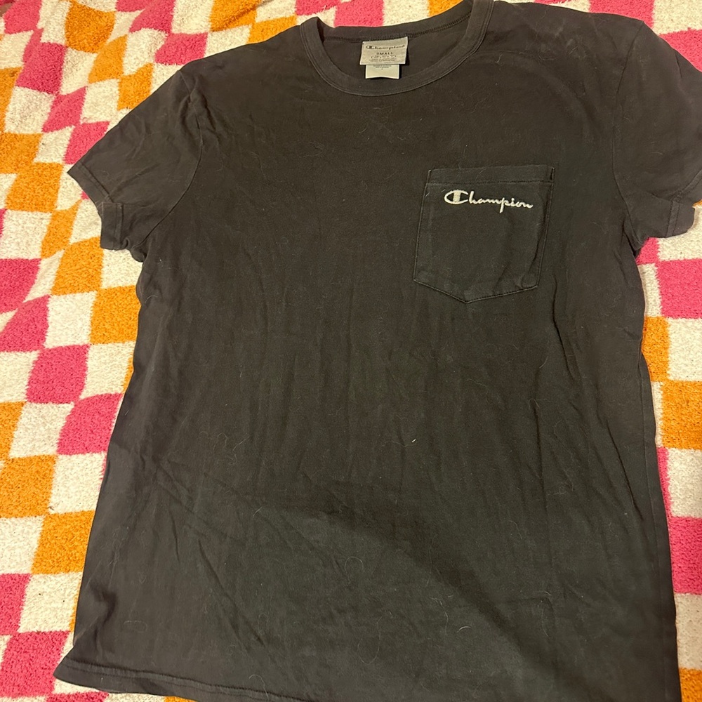 Champion Men's Charcoal Pocket Tee
